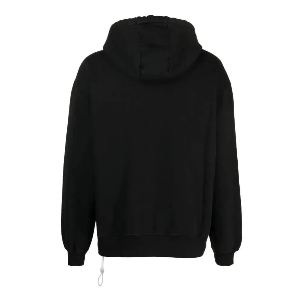 Black Cotton Hoodie with Logo Print - Bonsai - Modalova