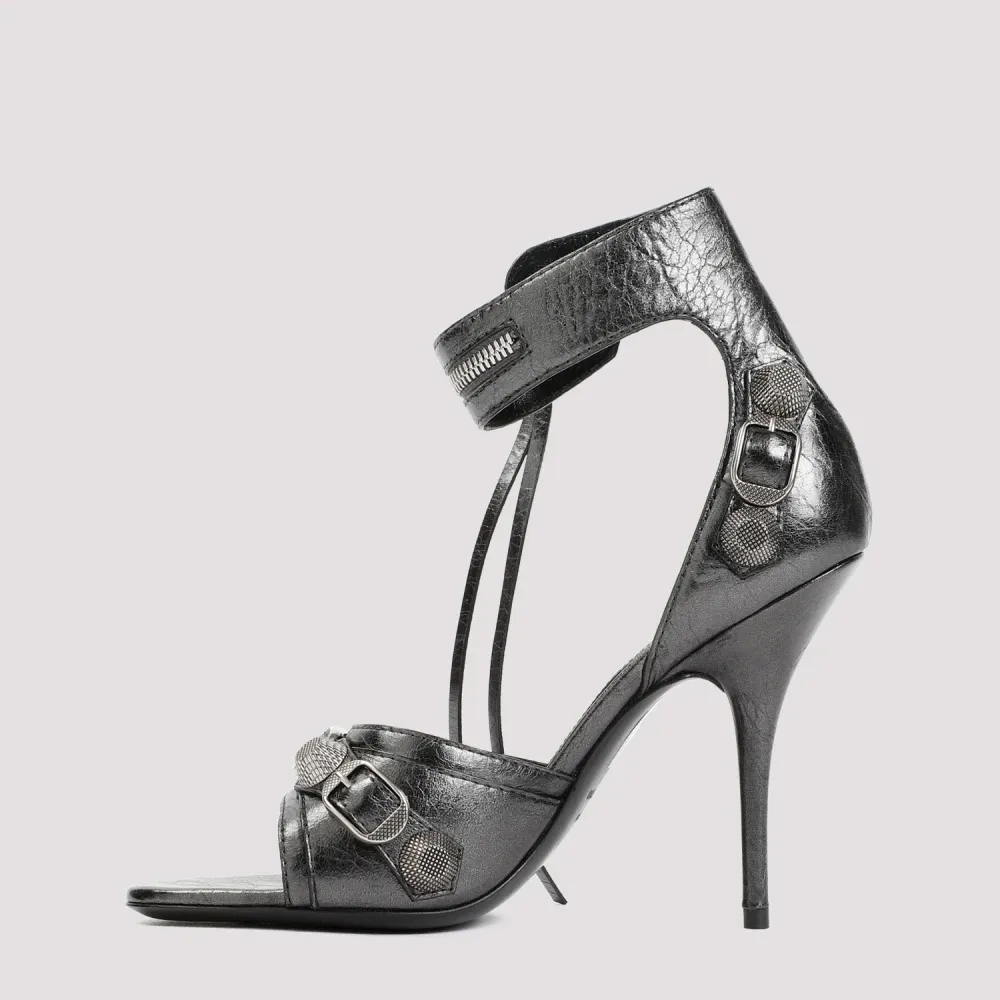 Metallic Sandals with Stiletto Heels - Balenciaga - Modalova
