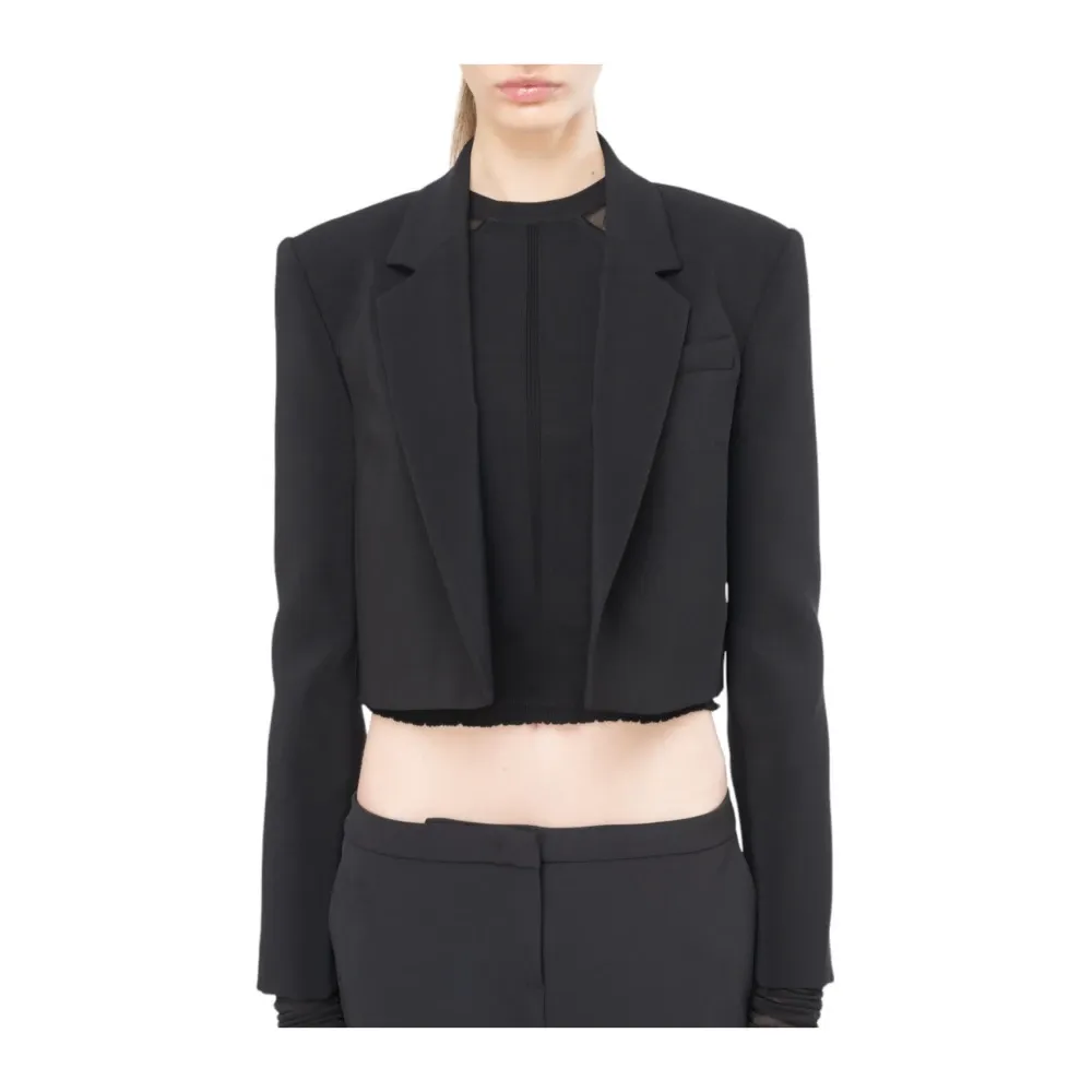 Black Stretch Crepe Bolero Jacket - Pinko - Modalova