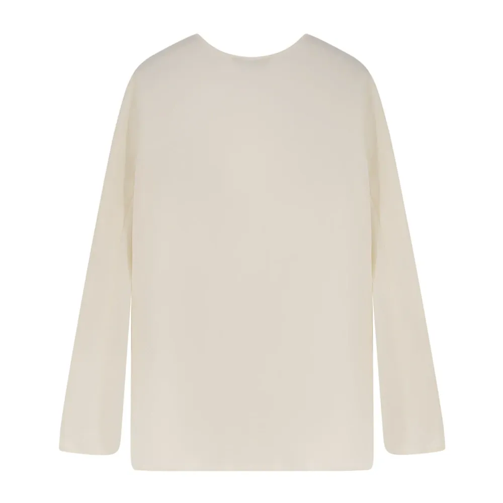 Crew Neck Silk Blouse - Max Mara - Modalova