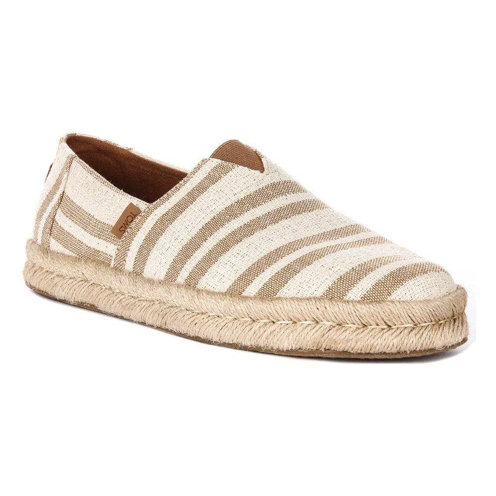 Beige Brown Espadrilles for Men - Toms - Modalova