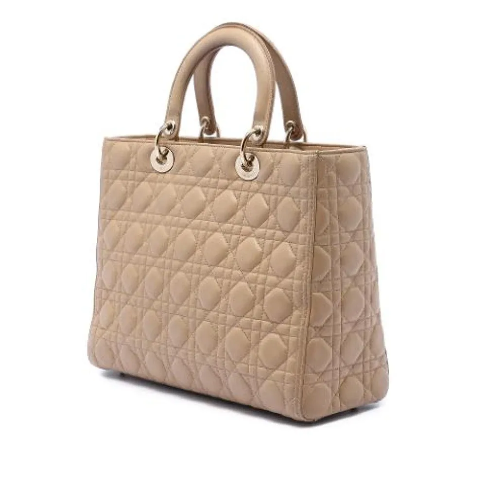 Pre-owned Vintage Leather Handbag - Dior Vintage - Modalova