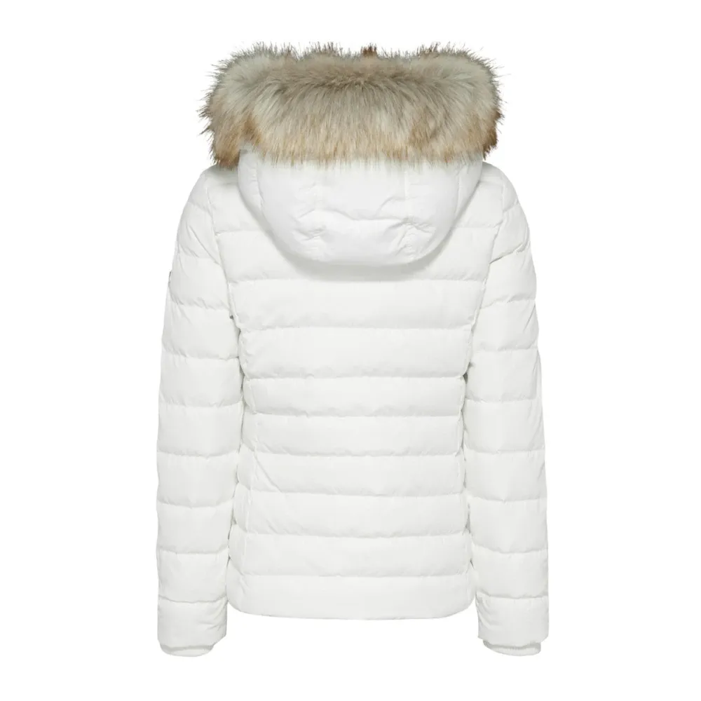 White Fashion Logo Parka with Hood - Tommy Jeans - Modalova