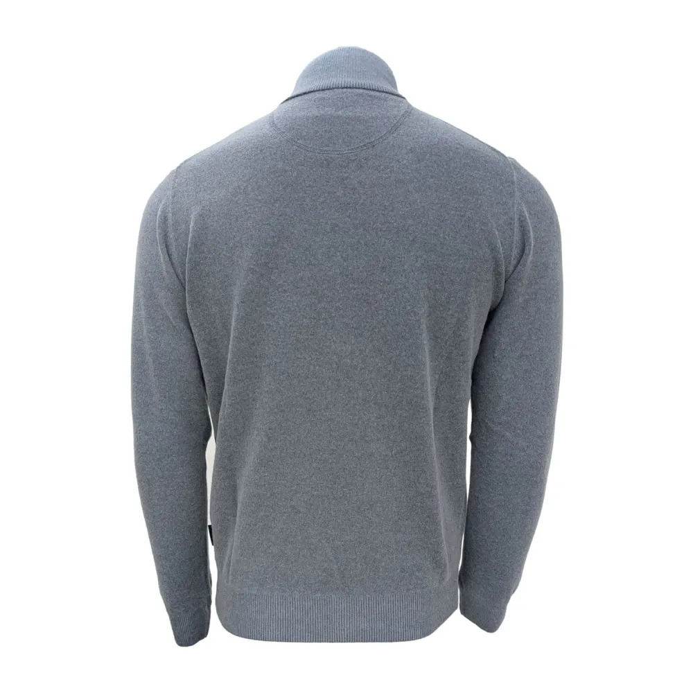Blue turtleneck boiled wool sweater - Bob - Modalova
