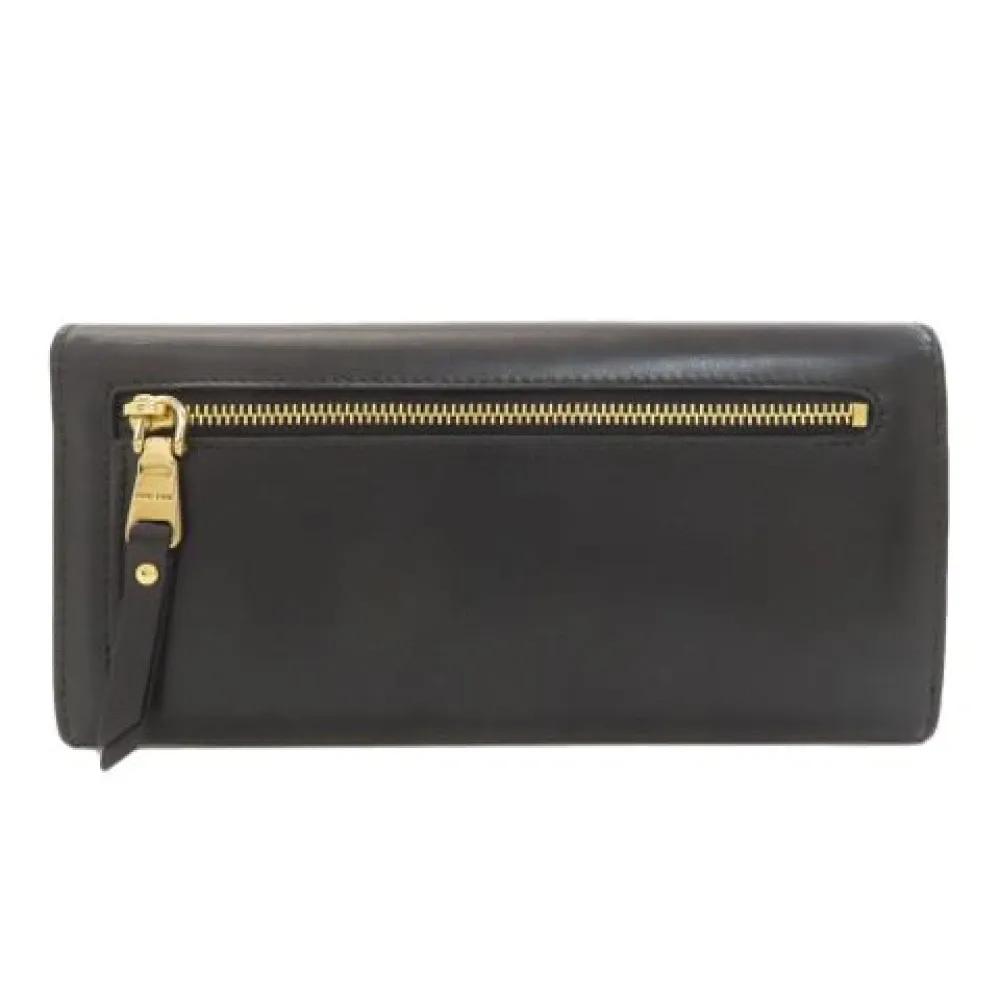 Pre-owned Leather Wallet - Miu Miu Pre-owned - Modalova