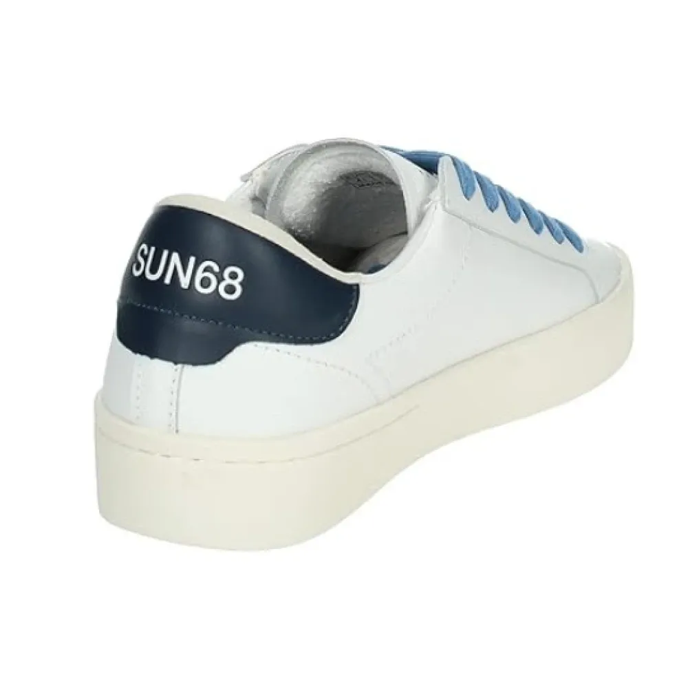 White Blue Leather Street Shoes - Sun68 - Modalova