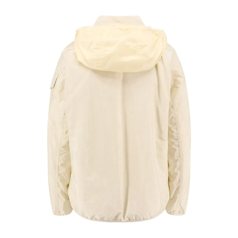 Nylon Hooded Jacket with Snap Buttons - Moncler - Modalova