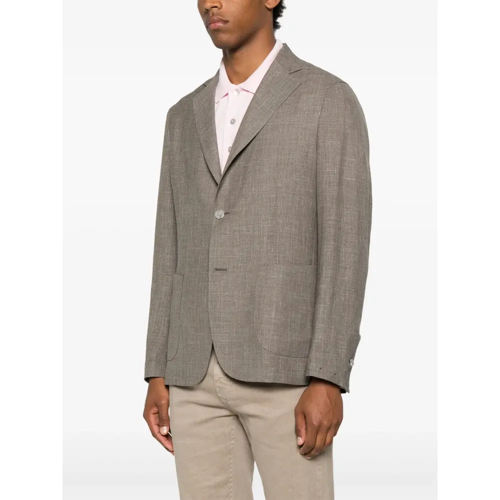 Luxury Wool Silk Linen Jacket Italy - Barba - Modalova