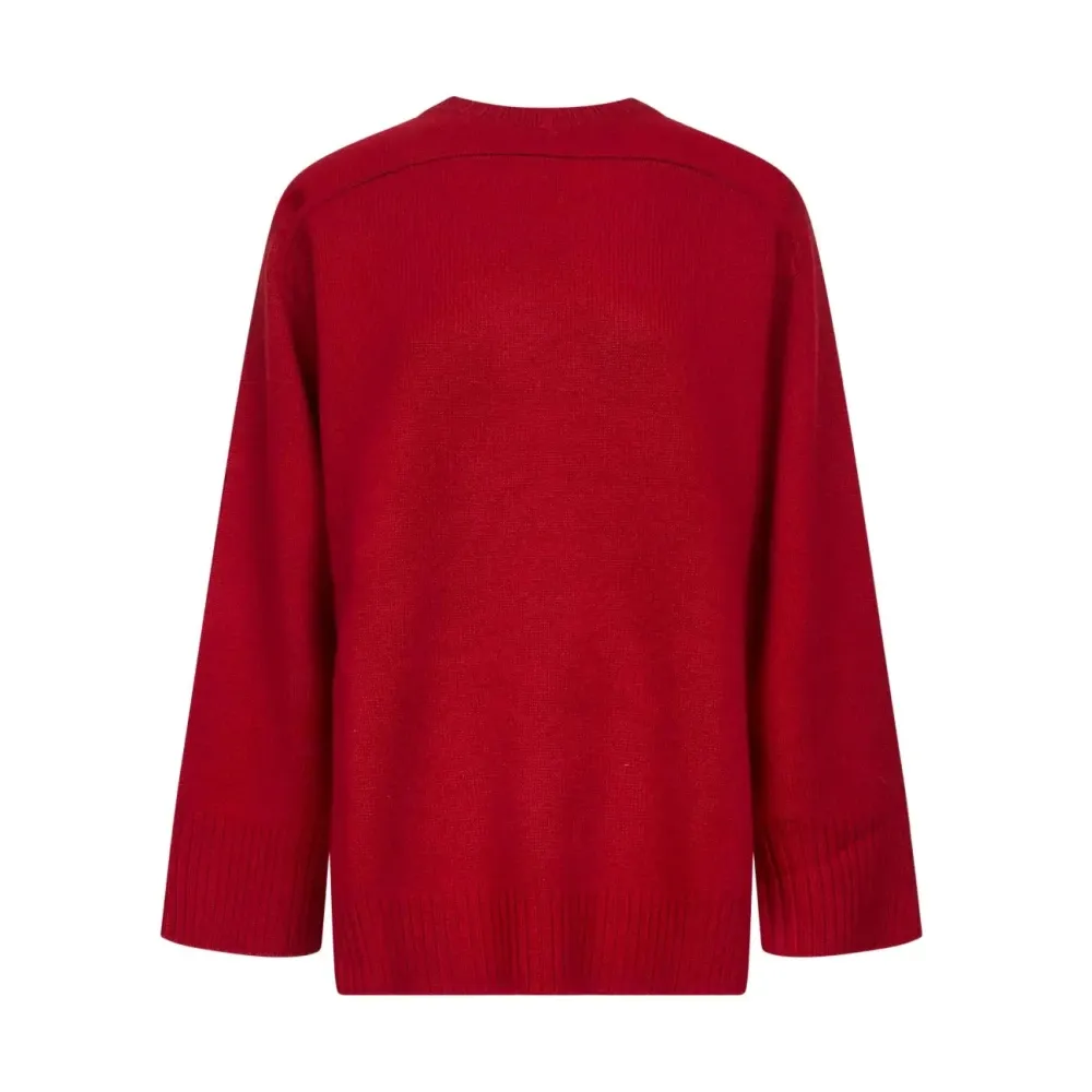 Red Cashmere Wide Cuff Sweater - Loulou Studio - Modalova