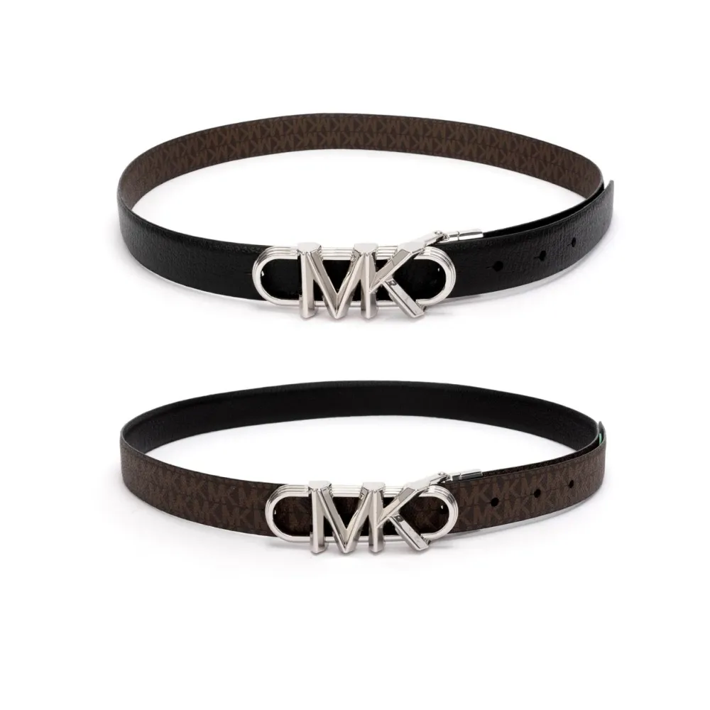Reversible Monogram Belt Black/Brown Logo - Michael Kors - Modalova