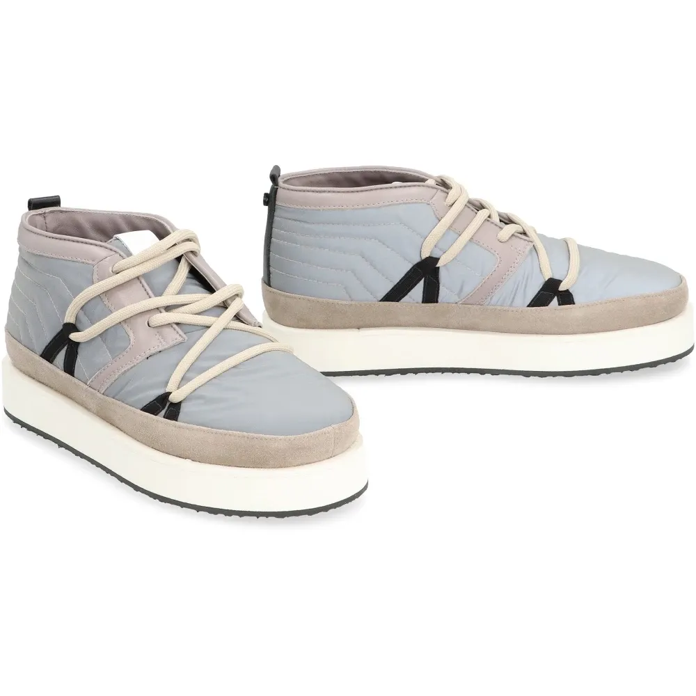 Leather Mid-top Sneakers with Vibram Sole - Volta - Modalova