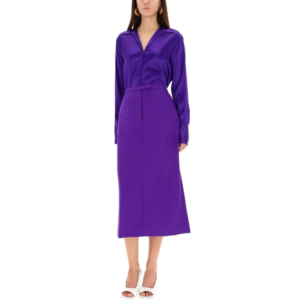 Long Sleeve Collared Blouse with Full Button Placket - Dries Van Noten - Modalova