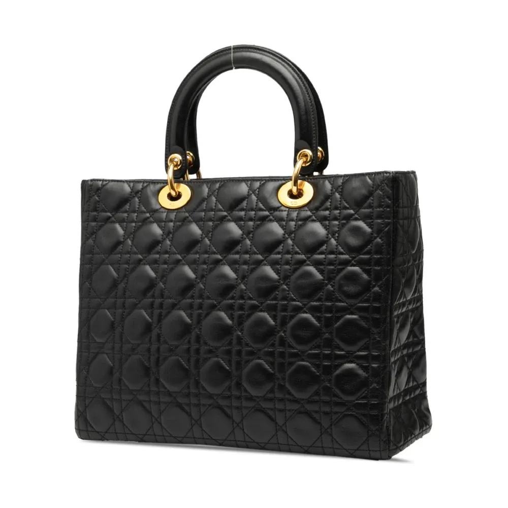 Pre-owned Quilted Leather Handbag - Dior Vintage - Modalova