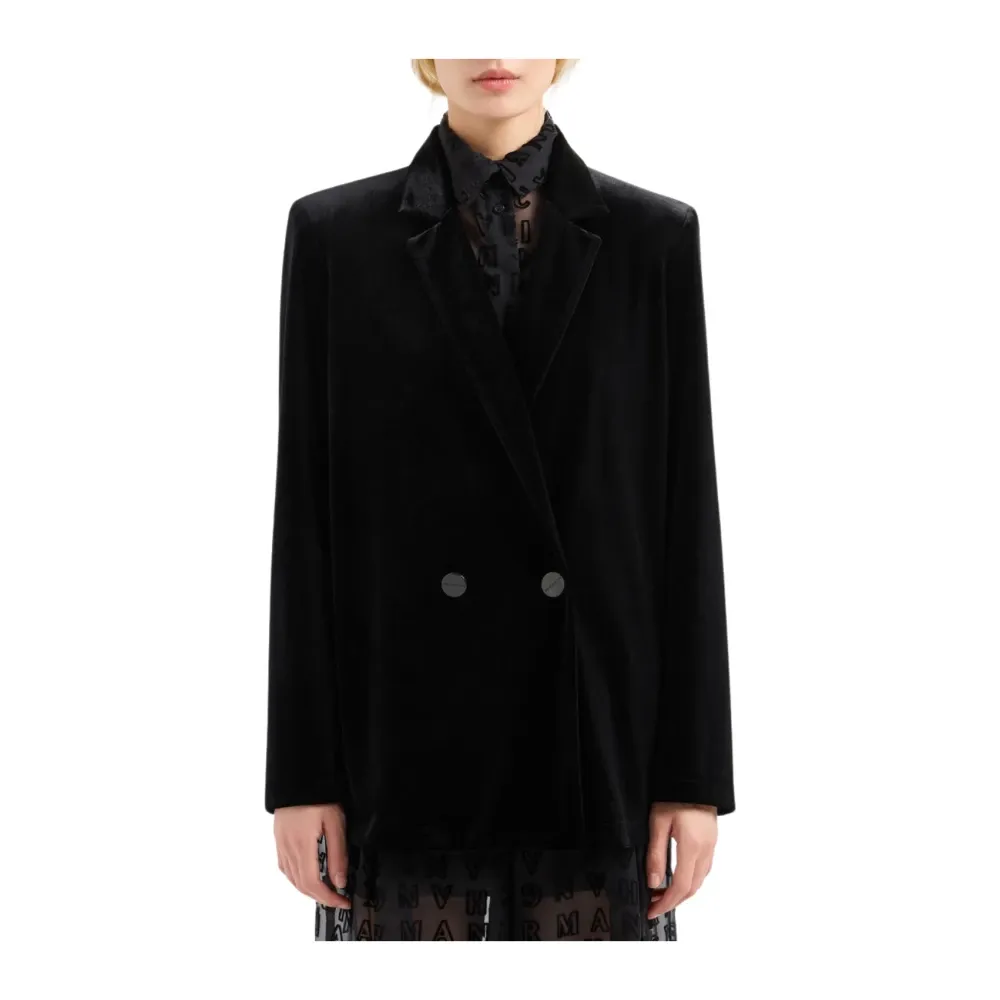 Black Blazer Americana Style - Armani Exchange - Modalova