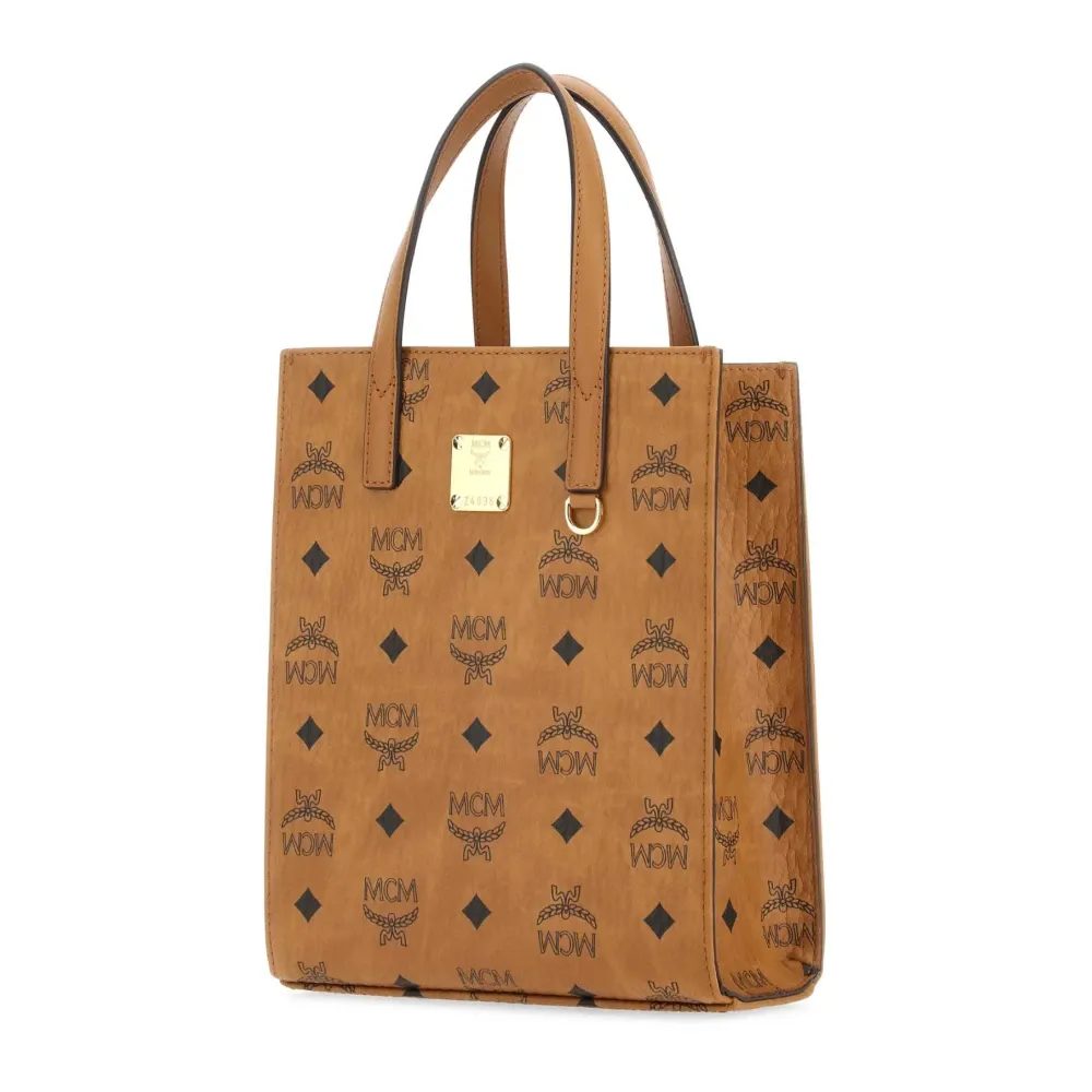 Printed canvas shopping bag - MCM - Modalova