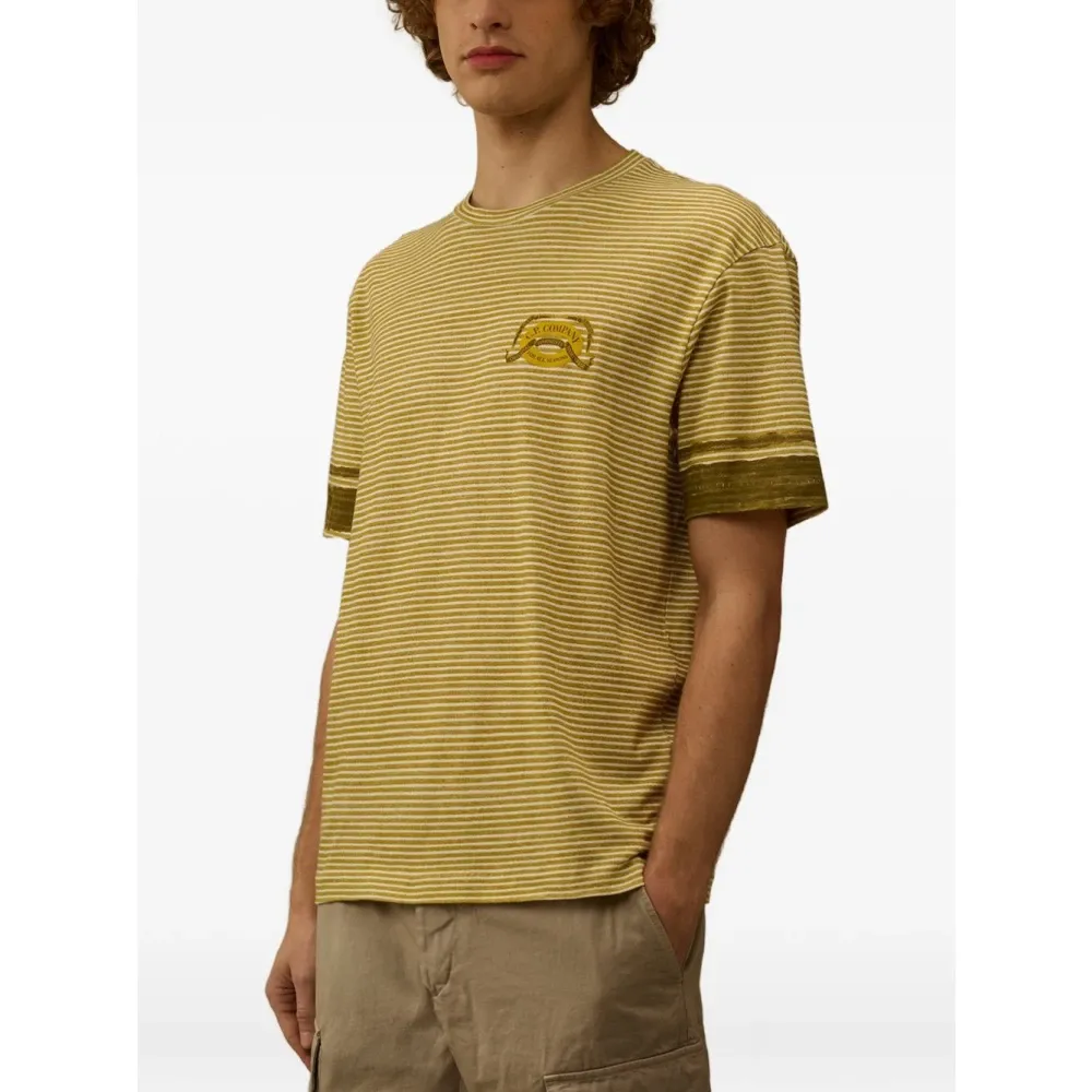 Printed Jersey 20/1 Short Sleeve Logo T-Shirt - C.p. Company - Modalova