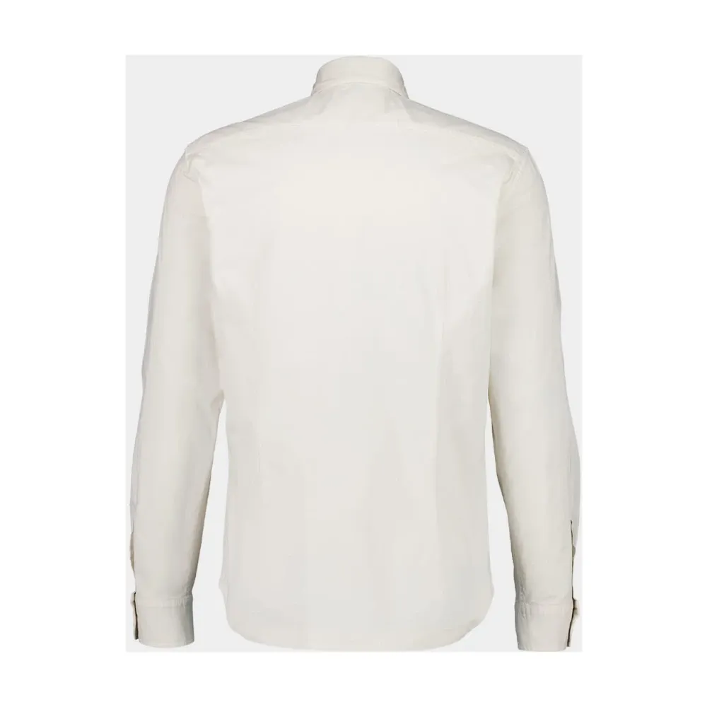 White Cotton Overshirt with Pockets - Boglioli - Modalova