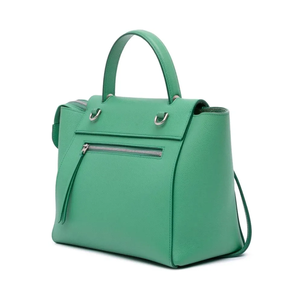Pre-owned Structured Leather Top Handle Bag with Adjustable Shoulder Strap - Celine Vintage - Modalova