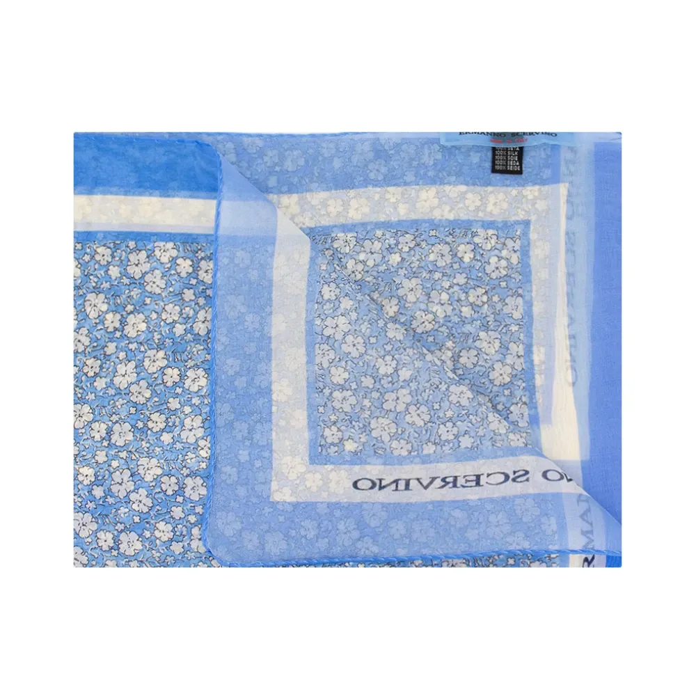 Silk Chiffon Floral Print Scarf - Ermanno Scervino - Modalova