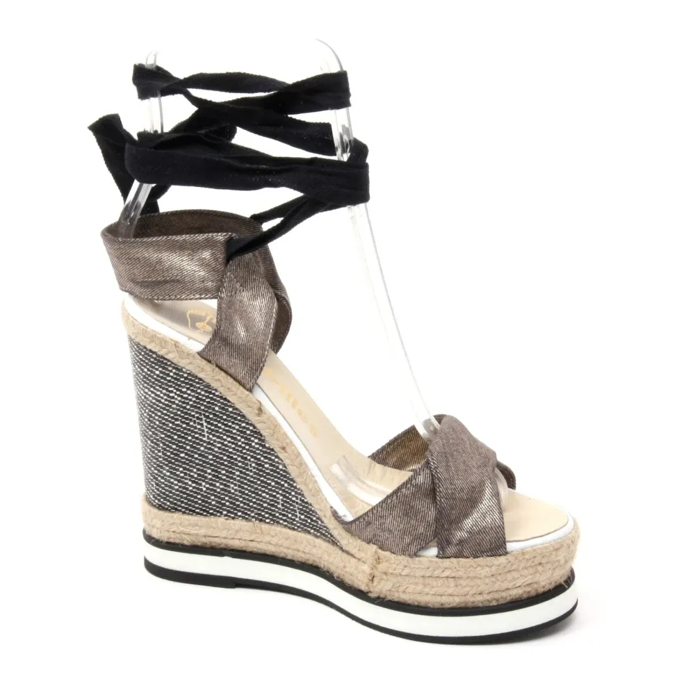 Bull Drill wedge sandal gold - Espadrilles - Modalova