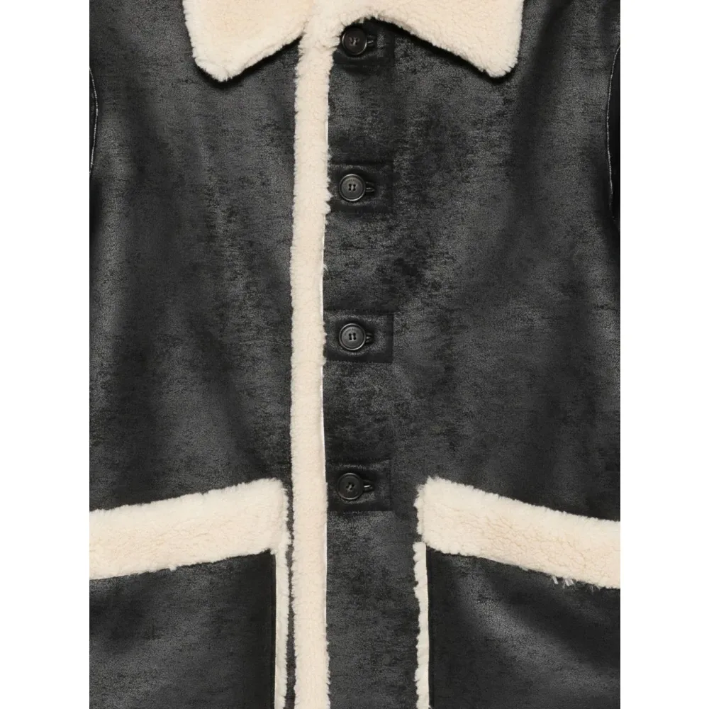 Black Faux Leather Jacket - Dunst - Modalova