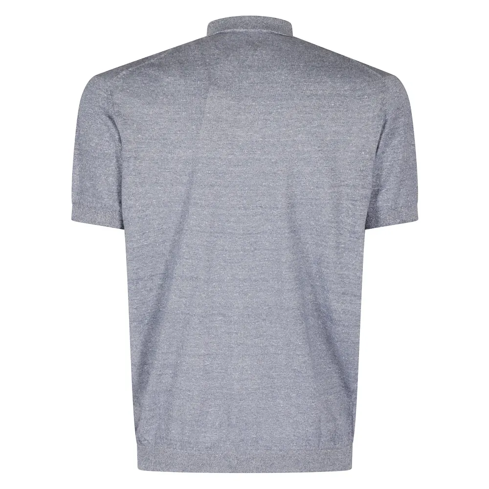 Blue Polo Shirt Full Button Short Sleeve - L.b.m. 1911 - Modalova