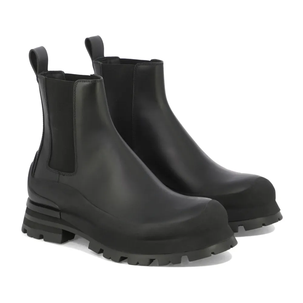 Black Ankle Boots for Men - Alexander McQueen - Modalova