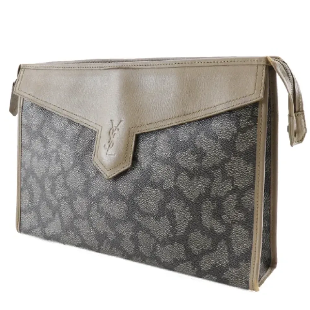 Pre-owned Cuoio clutches - Yves Saint Laurent Vintage - Modalova
