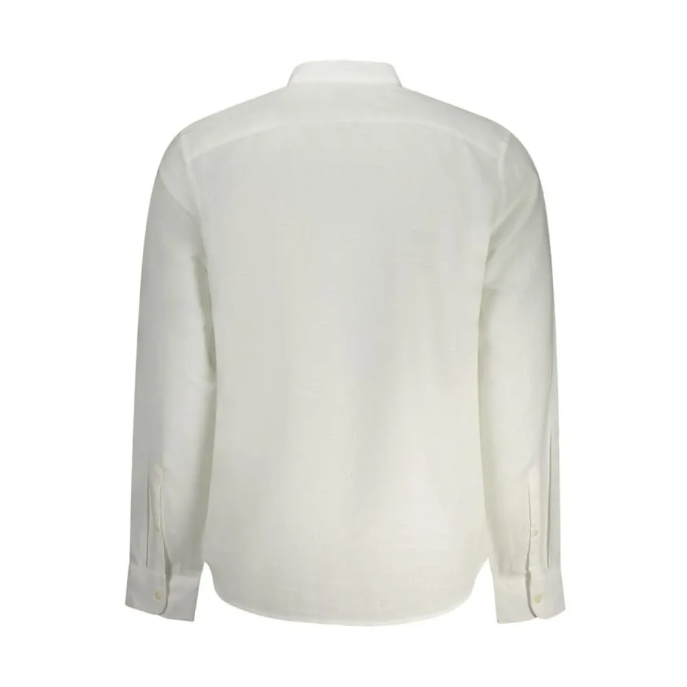 White Mandarin Collar Shirt with Embroidery - Timberland - Modalova