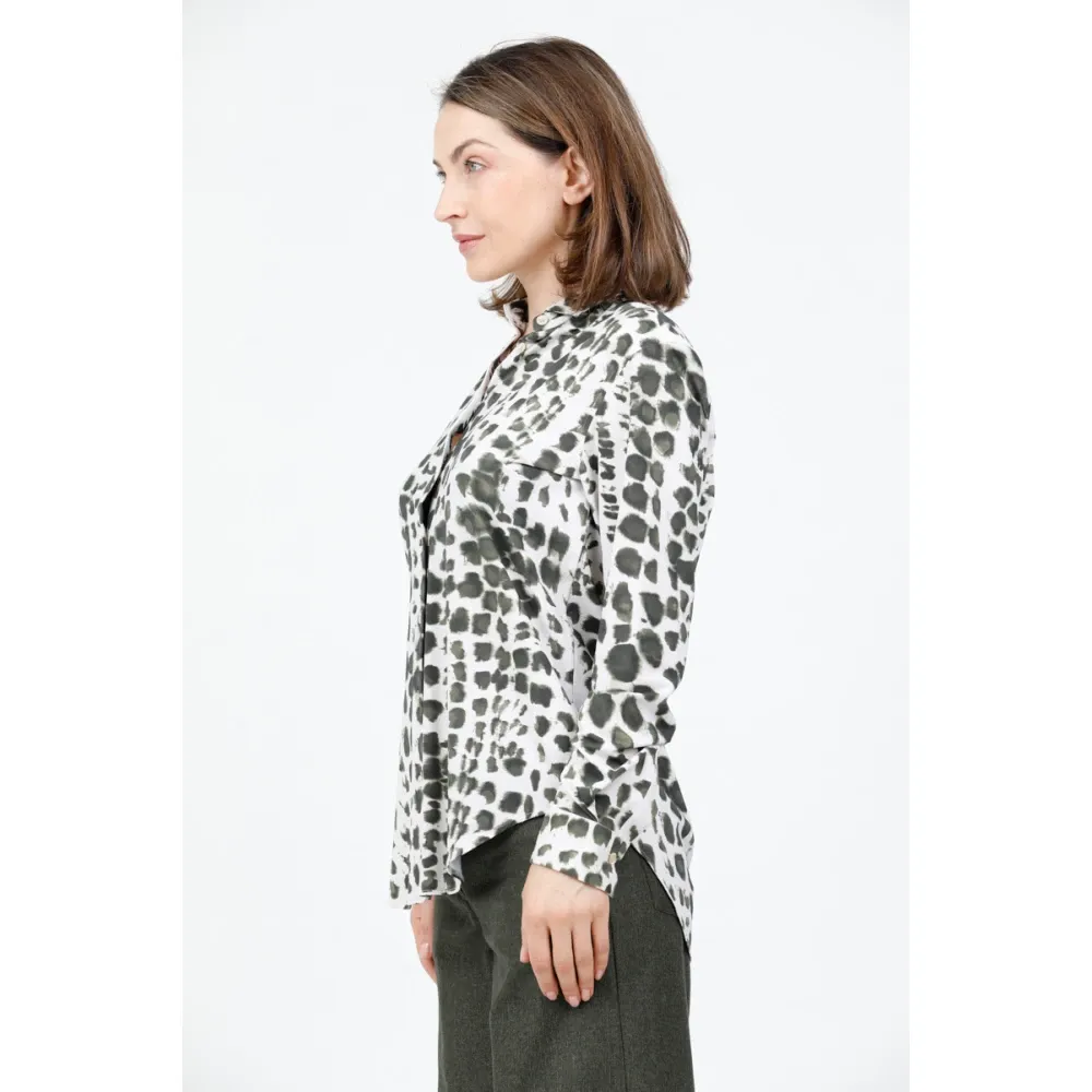 Camicia con fantasia in tessuto no iron - Caliban - Modalova