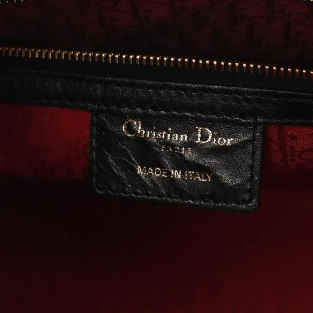 Pre-owned Vintage Leather Handbag - Dior Vintage - Modalova