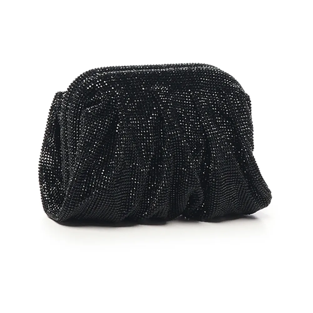 Crystal Studded Black Mesh Bag - Benedetta Bruzziches - Modalova