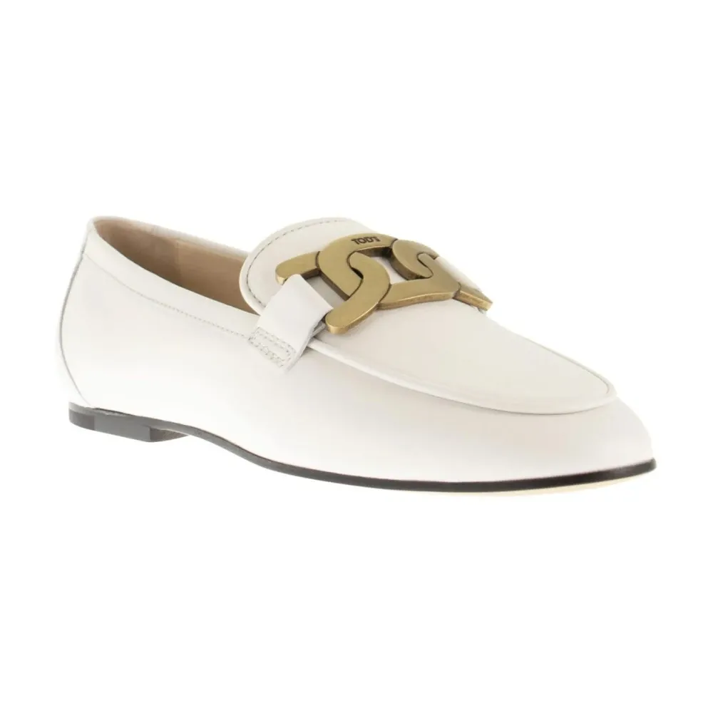 White Leather Loafers Elegant Slip-On - Tod's - Modalova