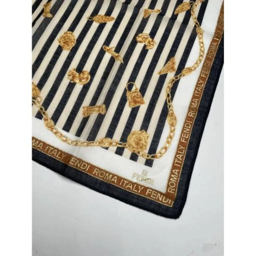 Pre-owned Vintage Silk Scarf - Fendi Vintage - Modalova