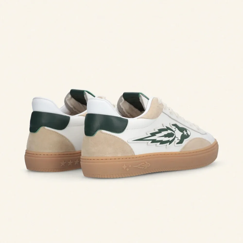 White and Green EJ Jupiter Rocket Sneakers - Enterprise Japan - Modalova