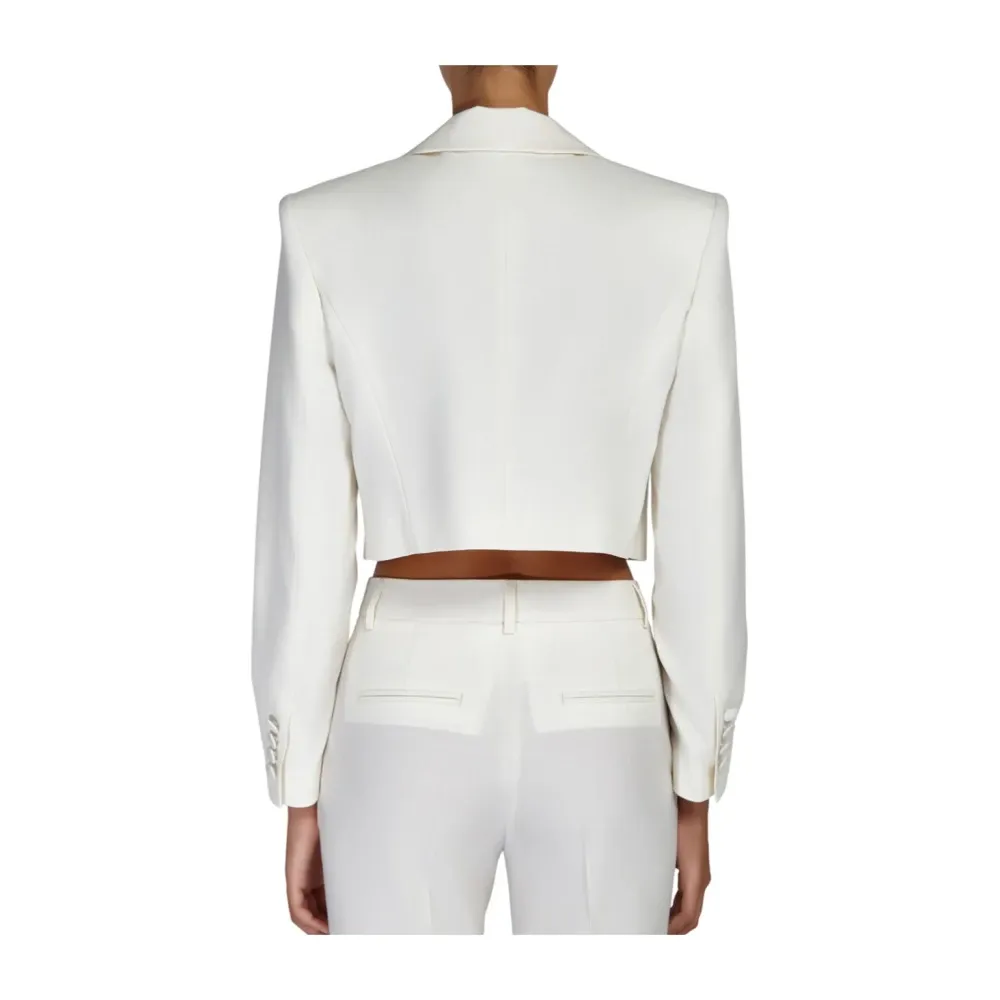 White Bolero Jacket Elegant Minimalist Style - Doris S - Modalova