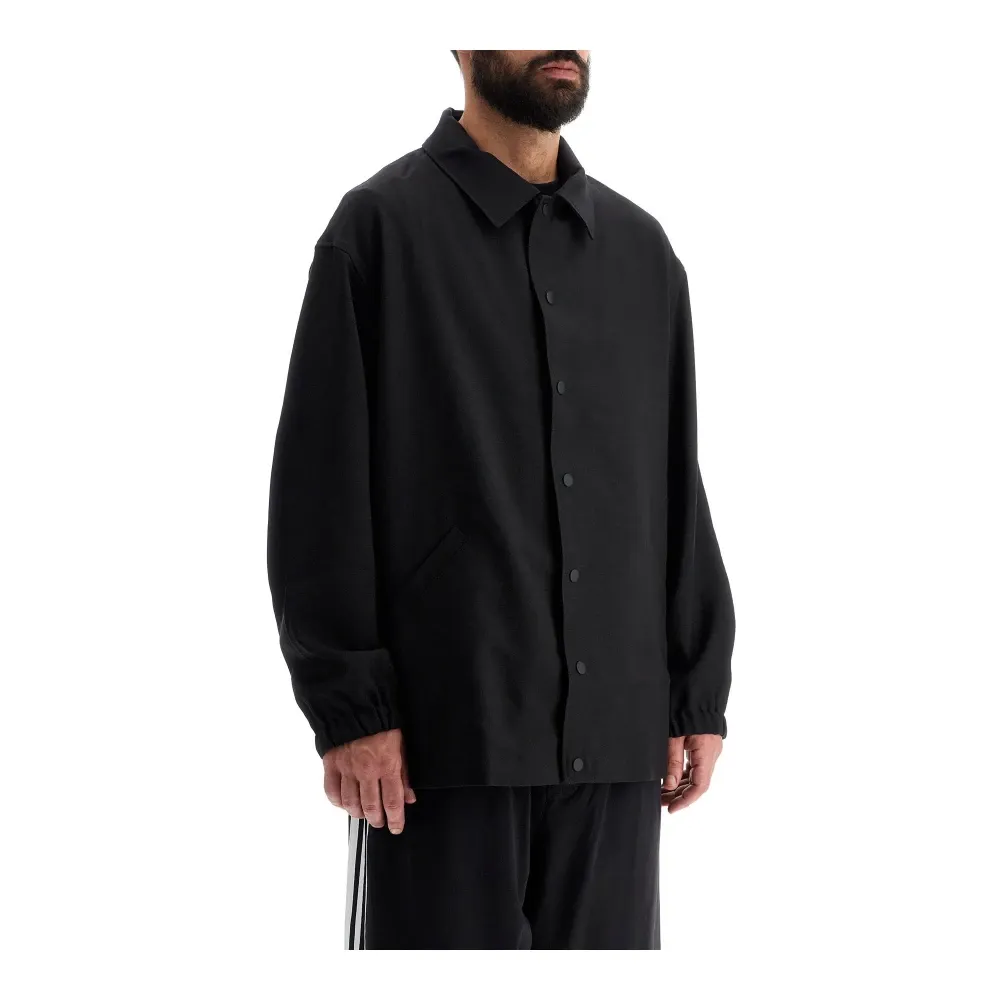 Striped Overshirt with Snap Buttons - Y-3 - Modalova