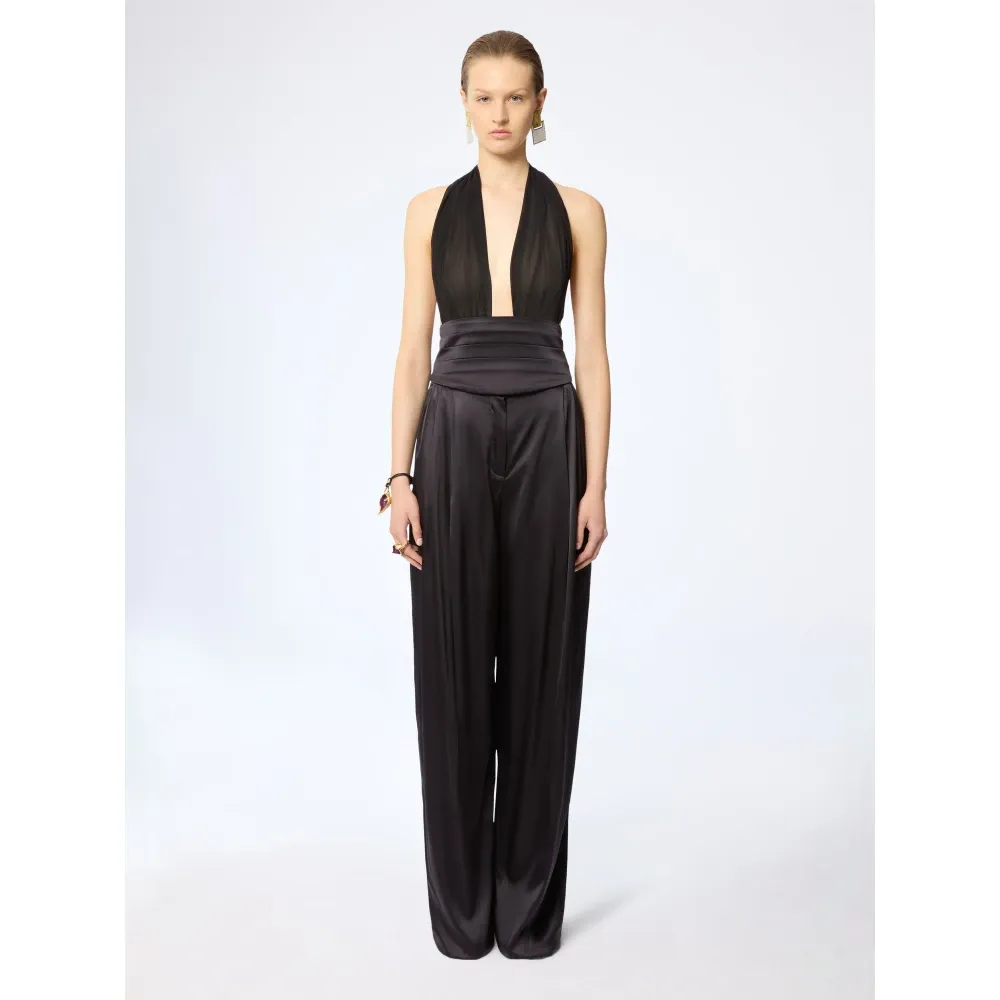V-Neck Silk Blouse With Bow Detail - Nina Ricci - Modalova