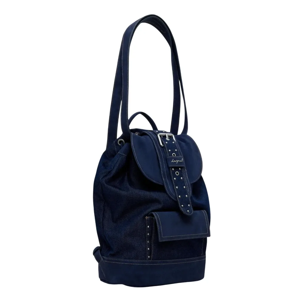 Stylish Flap Backpack with Metallic Studs - Desigual - Modalova