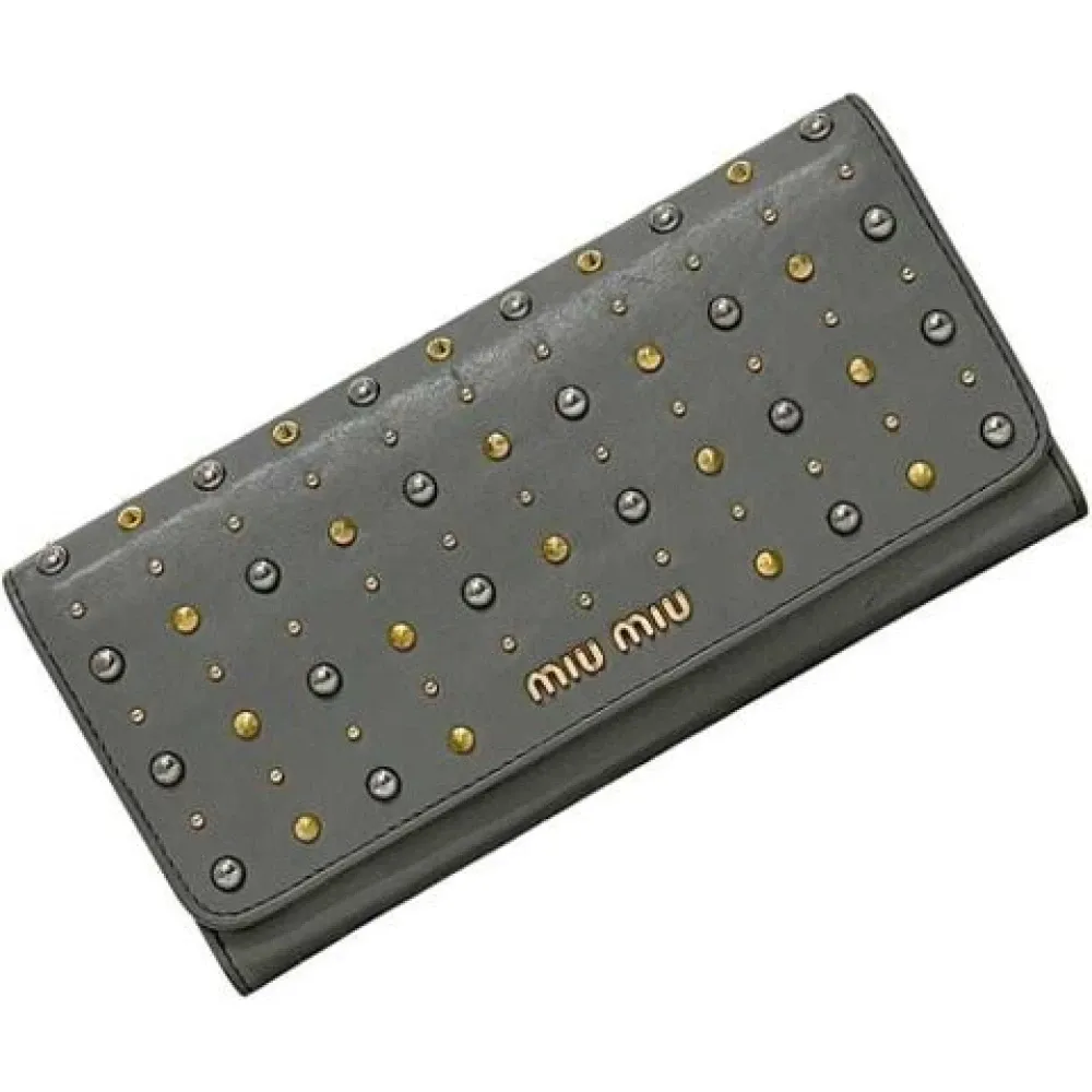 Pre-owned Leather Wallet - Miu Miu Pre-owned - Modalova