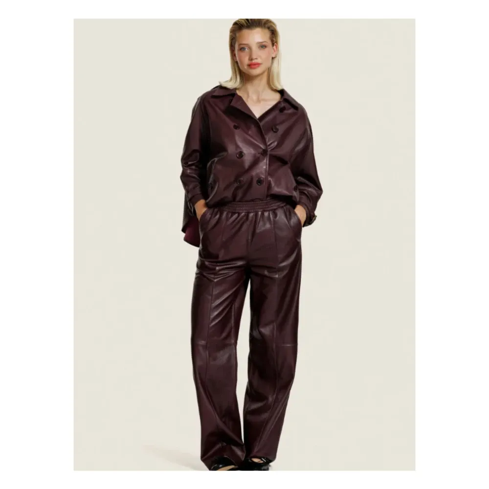 Lucca Leather Pants Bordeaux - Alter Ego - Modalova