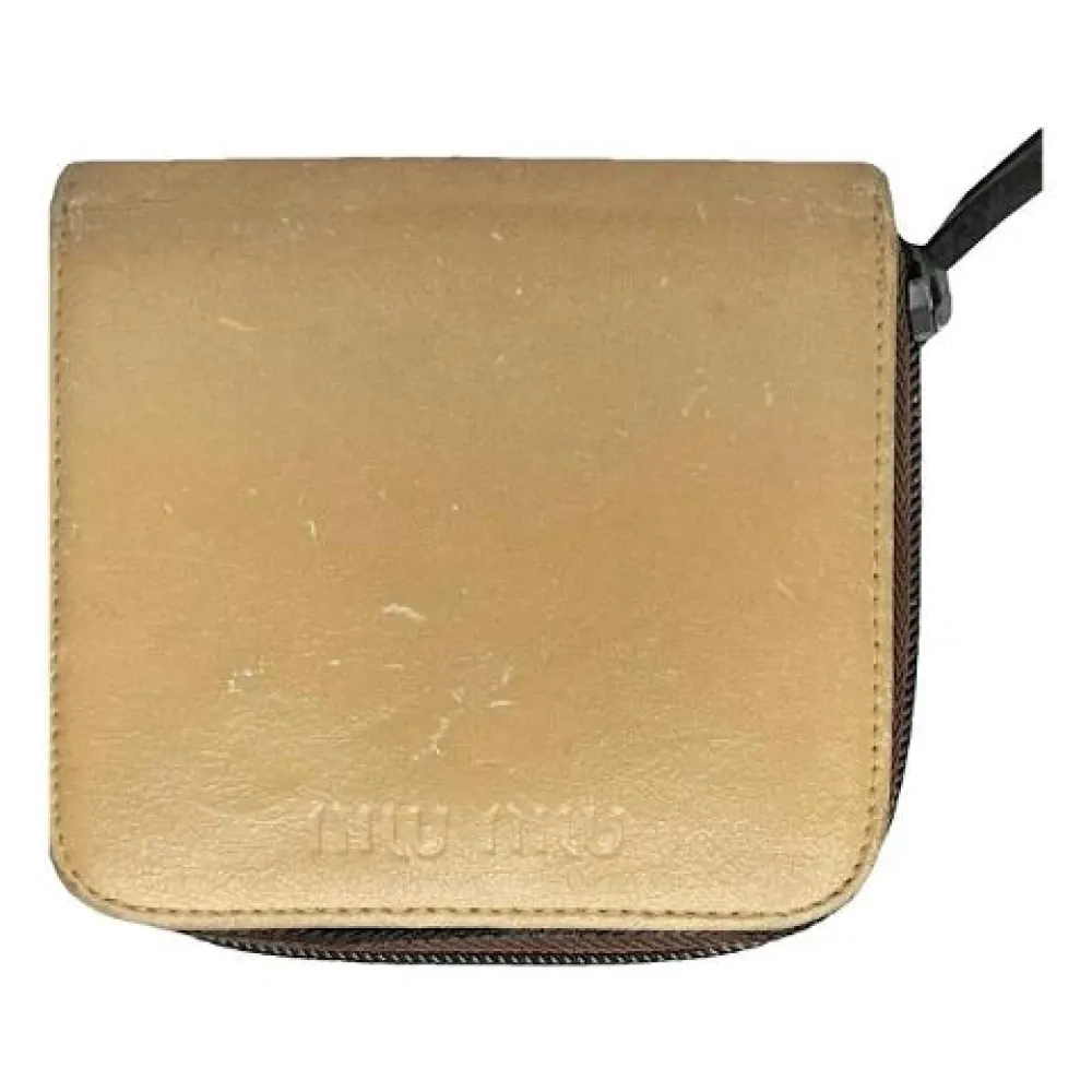 Pre-owned Leather Wallet - Miu Miu Pre-owned - Modalova