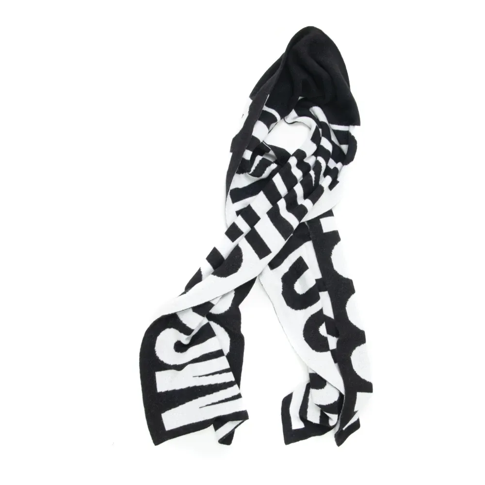 Bicolored Wool Cashmere Scarf - Moschino - Modalova