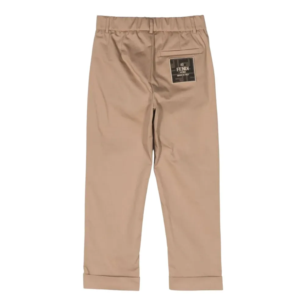 Elasticized Cotton Pants - Fendi - Modalova