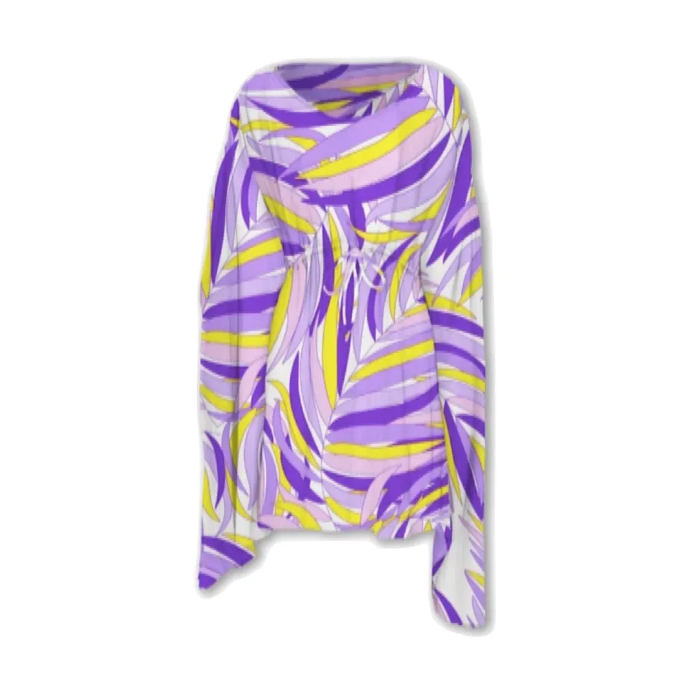 Long Women's Poncho with Pattern - MC2 Saint Barth - Modalova