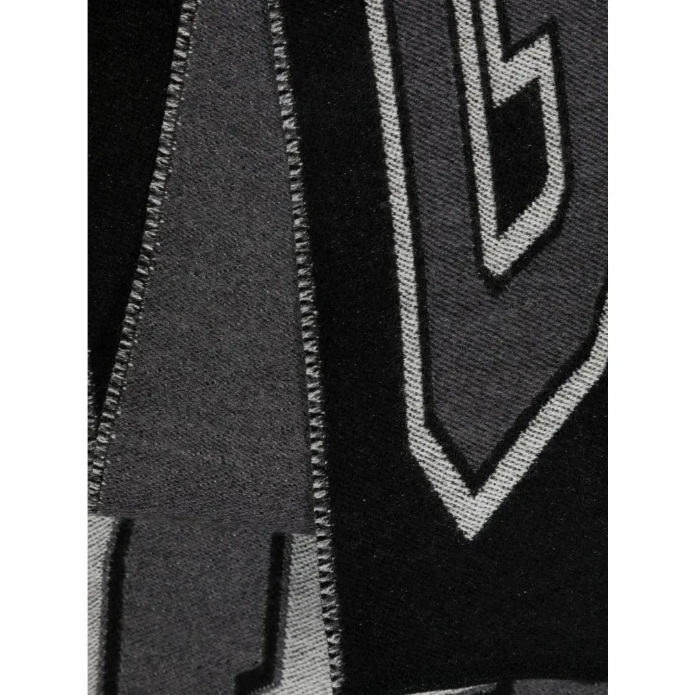 Black Wool Logo Intarsia Scarf - Givenchy - Modalova