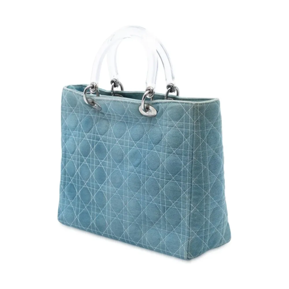 Pre-owned Quilted Denim Handbag - Dior Vintage - Modalova