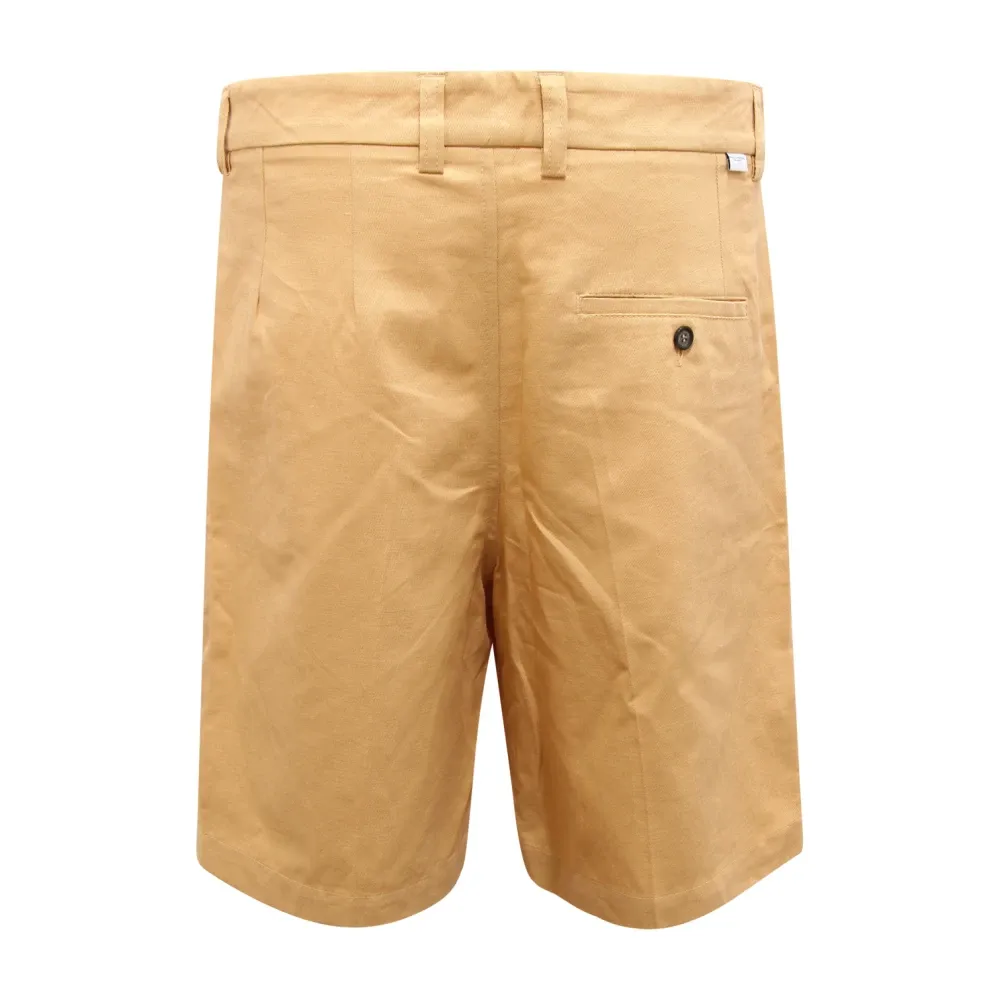 Linen Mix Bermuda Shorts - Paolo Pecora - Modalova