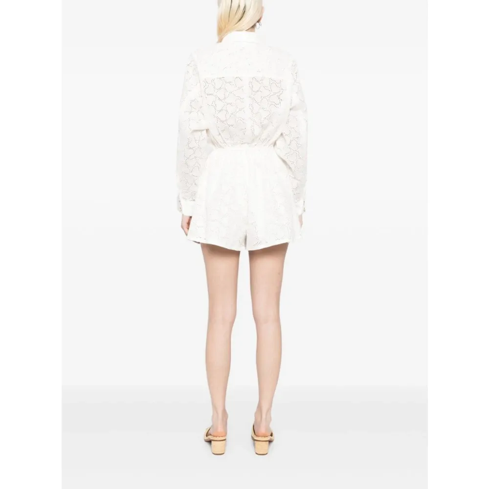 White Lace Heart Embroidered Jumpsuit - Zimmermann - Modalova