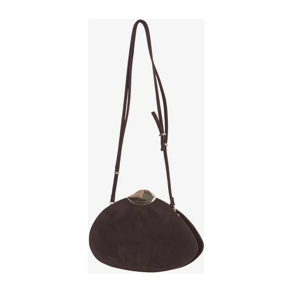 Luxurious Suede Leather Shoulder Bag - Benedetta Bruzziches - Modalova